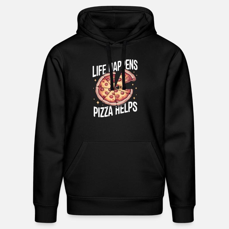 Pizza Italie Restauration rapide - Sweat à capuche bio DRUMMER Stanley/Stella Unisexe - noir