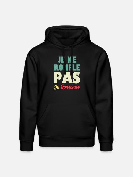 Ik snurk niet, ik spinnen - Stanley/Stella Uniseks bio-hoodie DRUMMER  - zwart