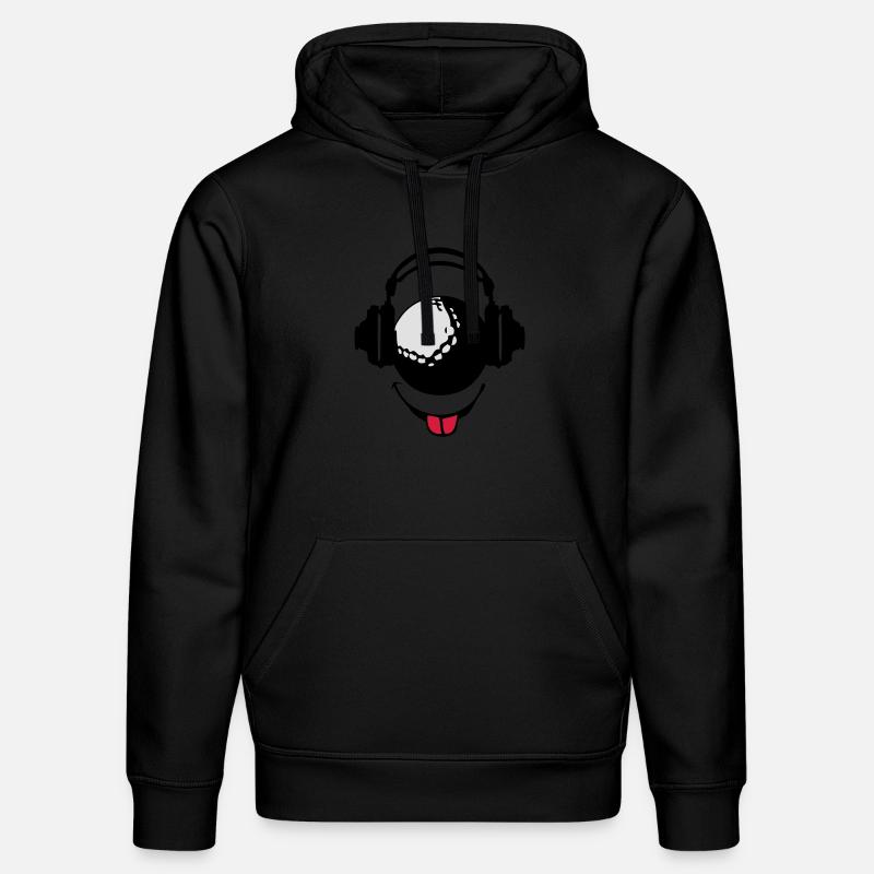 Kopfhörer Kopfhörer dj Golf smiley1 - Stanley/Stella Unisex Bio-Hoodie DRUMMER - Schwarz