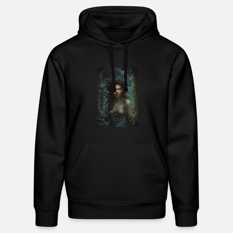 Méduse Mythologie Mythe Cadeau - Sweat à capuche bio DRUMMER Stanley/Stella Unisexe - noir