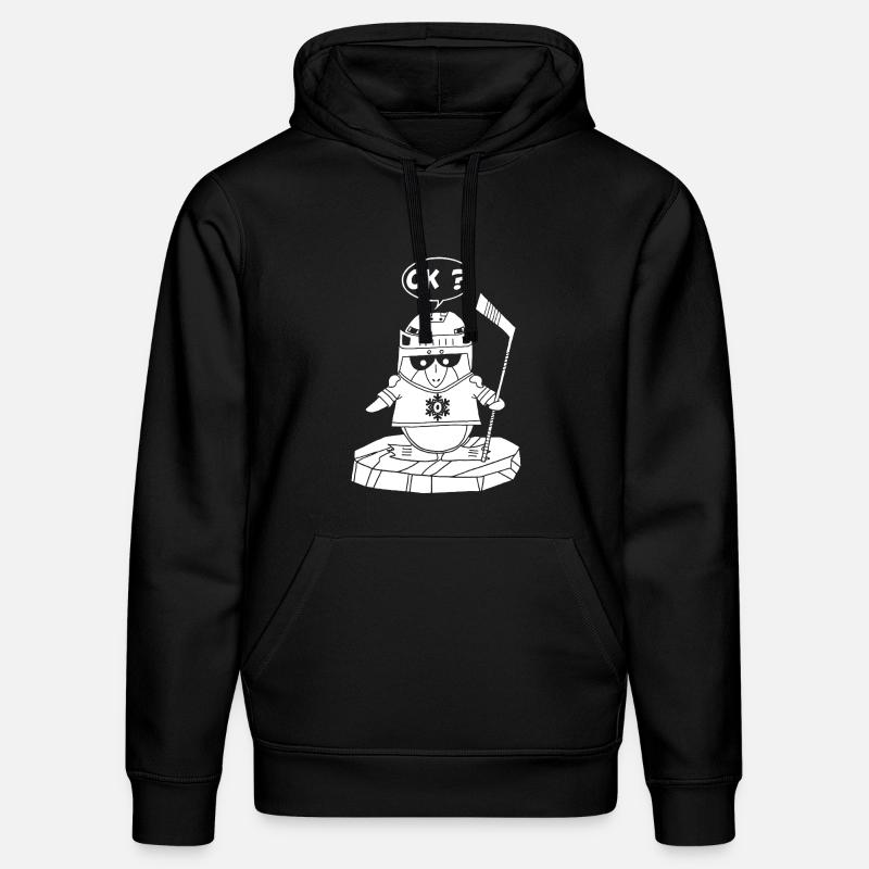 Pingouin sportif blanc - Sweat à capuche bio DRUMMER Stanley/Stella Unisexe - noir