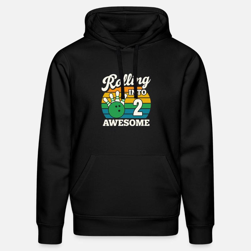 Rolling Into 2 mit Bowlingkugel - Stanley/Stella Unisex Bio-Hoodie DRUMMER  - Schwarz