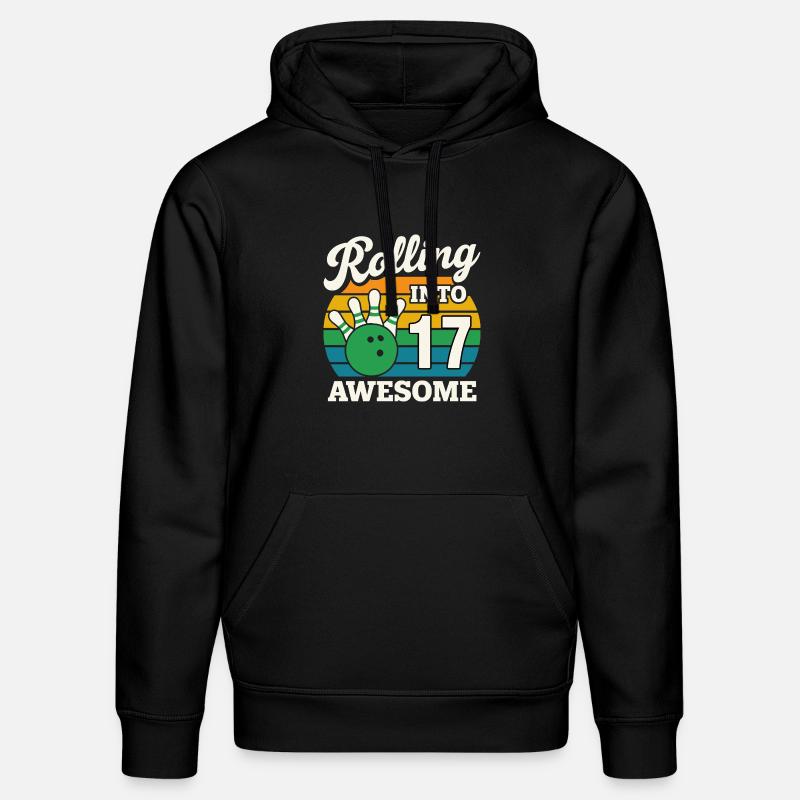 Retro Bowling 17e anniversaire Tee - Sweat à capuche bio DRUMMER Stanley/Stella Unisexe - noir