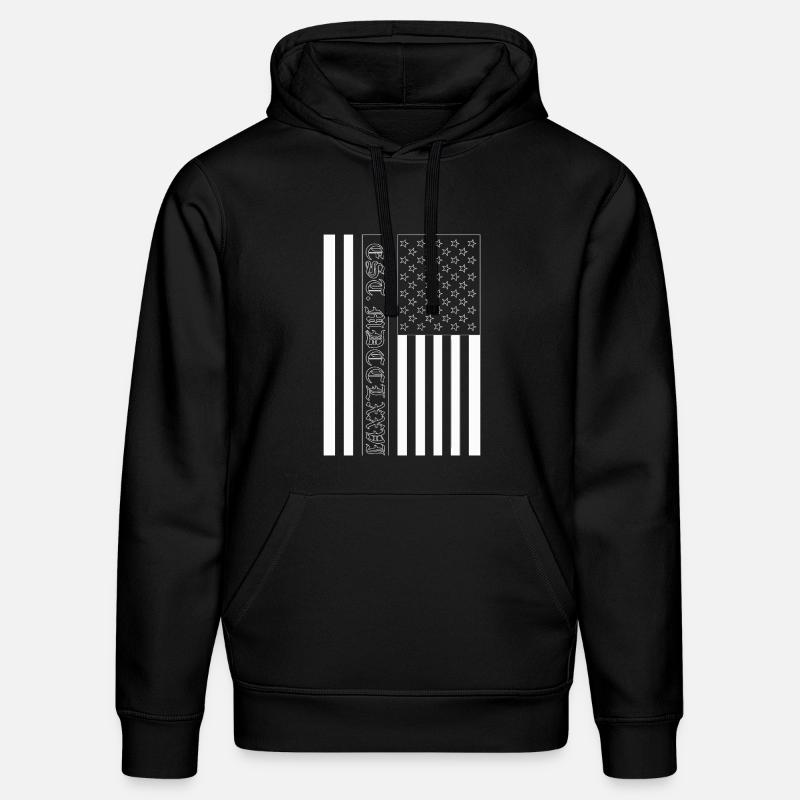 Est. MDCCLXXVI Drapeau des États-Unis - Sweat à capuche bio DRUMMER Stanley/Stella Unisexe - noir