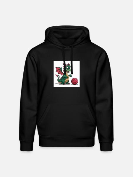 Grüner Drachenball Freund - Stanley/Stella DRUMMER Unisex Organic Hoodie - black