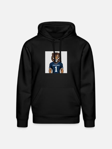 Tiger Mascot Jersey Print - Stanley/Stella DRUMMER Unisex Organic Hoodie - black