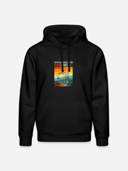 Drummer Drum Drumsticks - Stanley/Stella DRUMMER Unisex Organic Hoodie - black