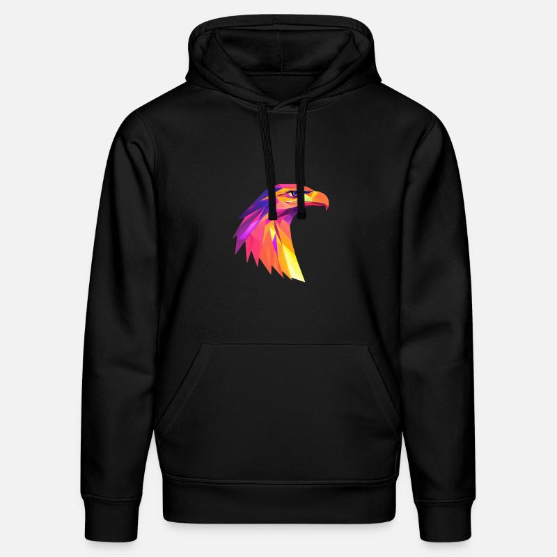 AdlerKopf Low Poly Logo Design - Stanley/Stella Unisex Bio-Hoodie DRUMMER  - Schwarz