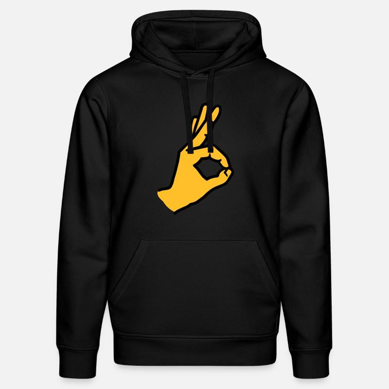 Doigt - Sweat à capuche bio DRUMMER Stanley/Stella Unisexe - noir