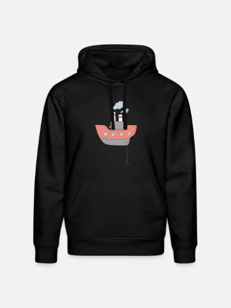 boat - Stanley/Stella DRUMMER Unisex Organic Hoodie - black