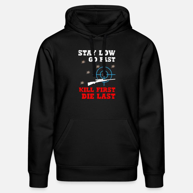 Stay Low Go Fast Kill First Die Last Sniper - Stanley/Stella Unisex Bio-Hoodie DRUMMER  - Schwarz