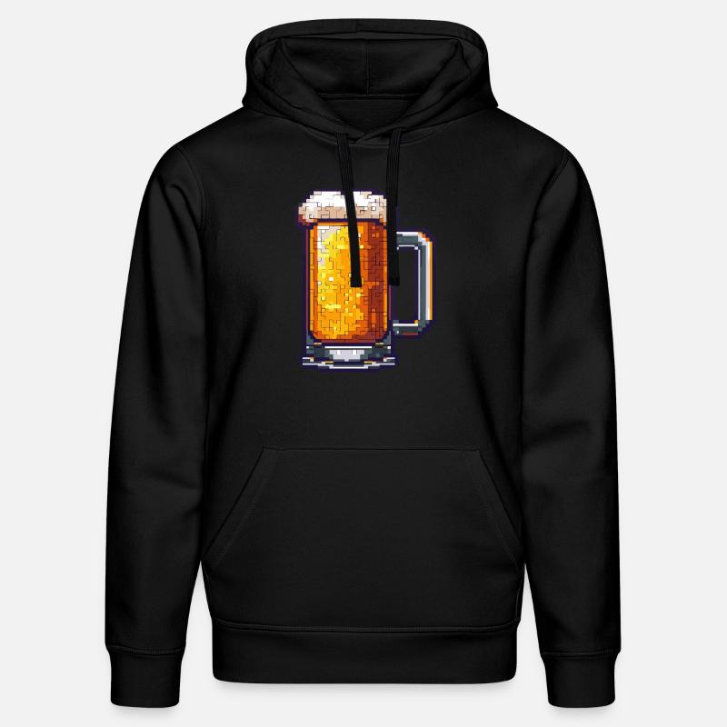 Bierkrug Pixel Bier - Stanley/Stella Unisex Bio-Hoodie DRUMMER  - Schwarz