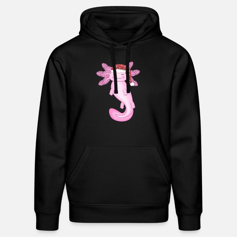 Mignon axolotl de Noël - Sweat à capuche bio DRUMMER Stanley/Stella Unisexe - noir