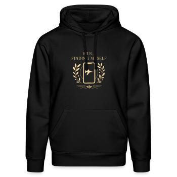 BRB… Auf der Suche nach mir - Stanley/Stella Unisex Bio-Hoodie DRUMMER  - Schwarz - Vorne - Marisol (170cm) & Nik (191cm)
