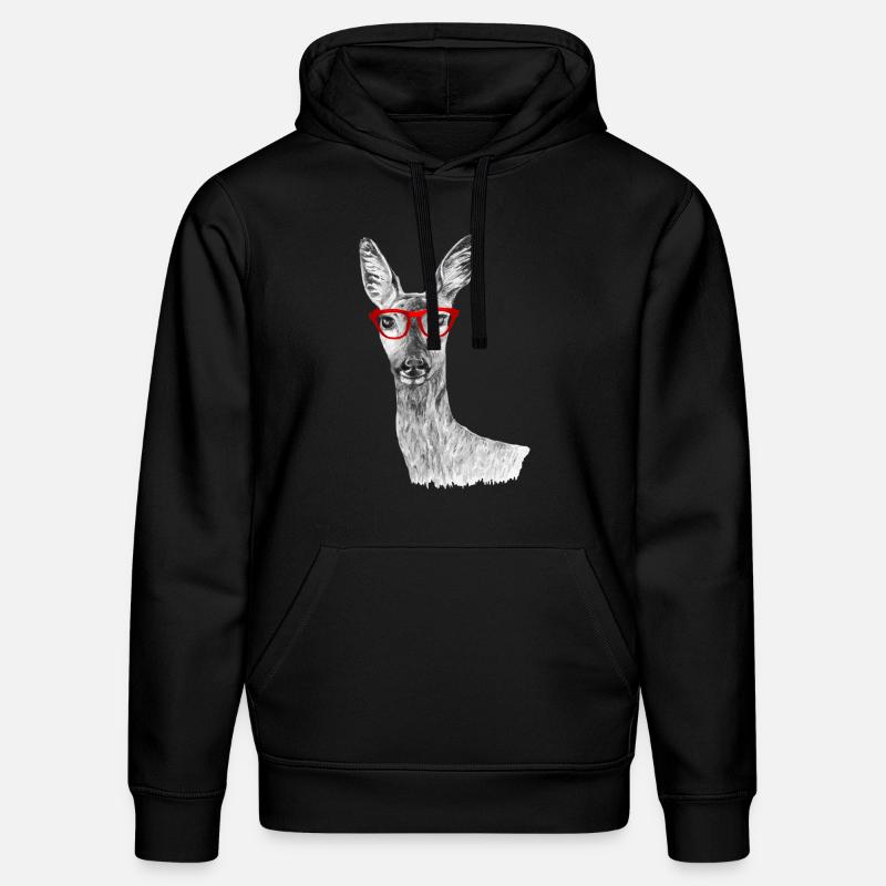 chevreuil - Sweat à capuche bio DRUMMER Stanley/Stella Unisexe - noir