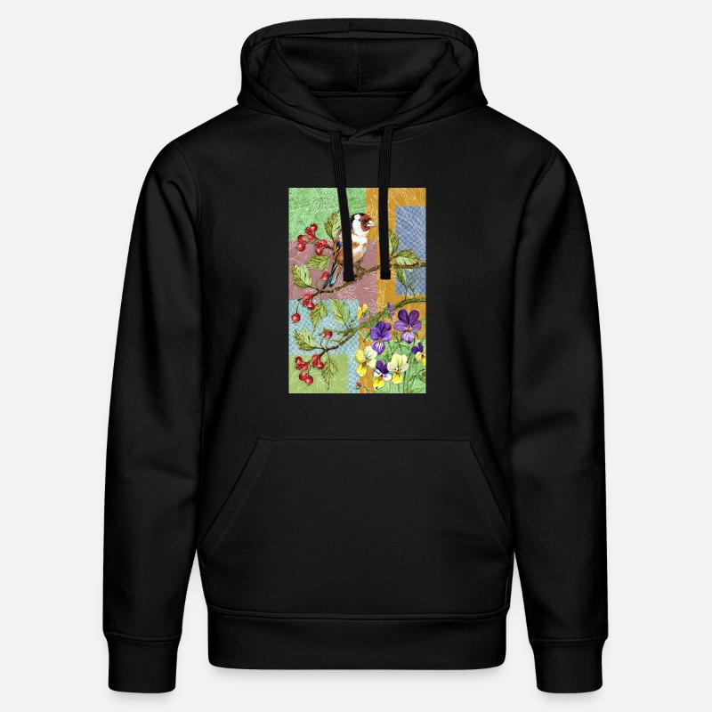 Bunter Vogel - Stanley/Stella Unisex Bio-Hoodie DRUMMER  - Schwarz
