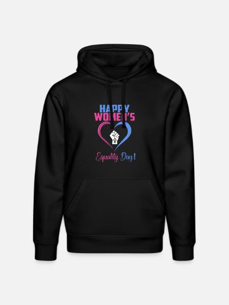 Happy Women's Equality Day - Stanley/Stella DRUMMER Unisex Organic Hoodie - black