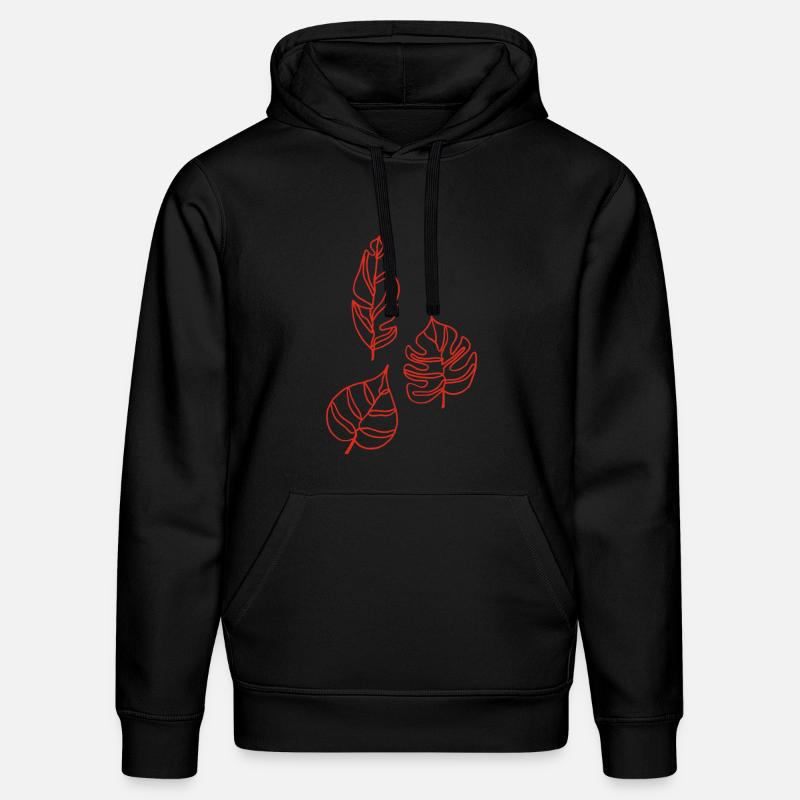 Esquisse de la nature (rouge) - Sweat à capuche bio DRUMMER Stanley/Stella Unisexe - noir