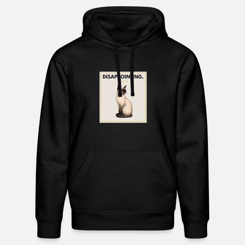 DISAPPOINTING Sarcastic Cat Design - Stanley/Stella Unisex Bio-Hoodie DRUMMER - Schwarz