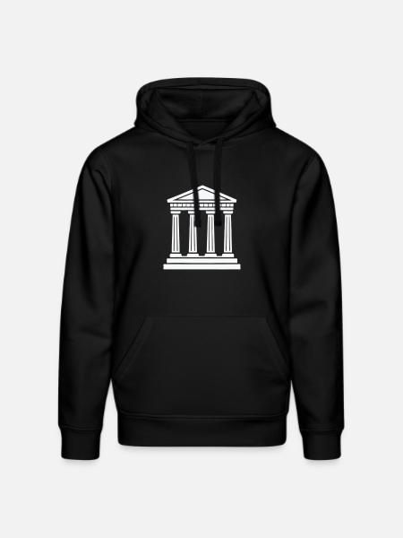 Classic Temple Pillars Silhouette - Stanley/Stella DRUMMER Unisex Organic Hoodie - black