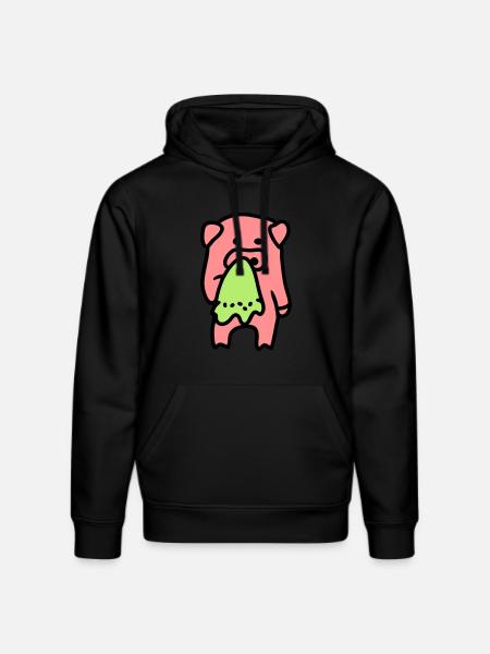 Pig sad / sick 3 - Stanley/Stella DRUMMER Unisex Organic Hoodie - black