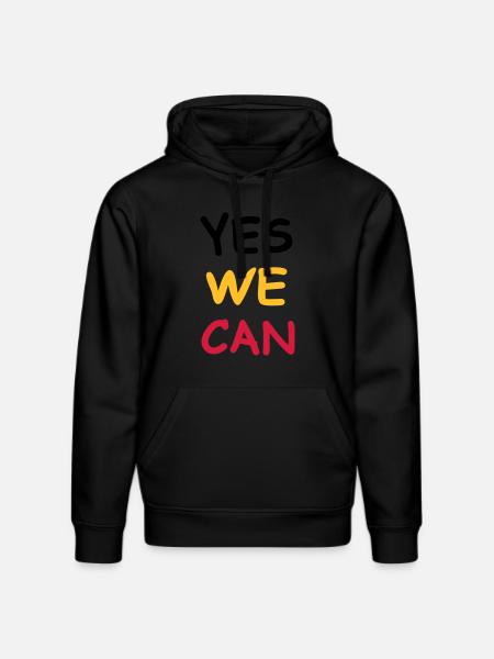 yes we can - Stanley/Stella DRUMMER Unisex Organic Hoodie - black