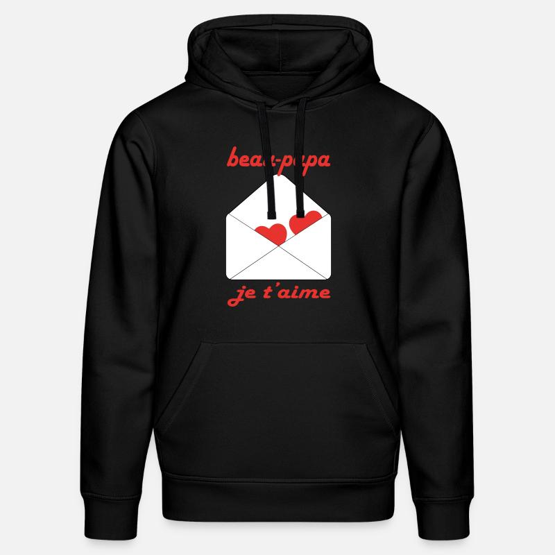Beau papa je t'aime - Sweat à capuche bio DRUMMER Stanley/Stella Unisexe - noir