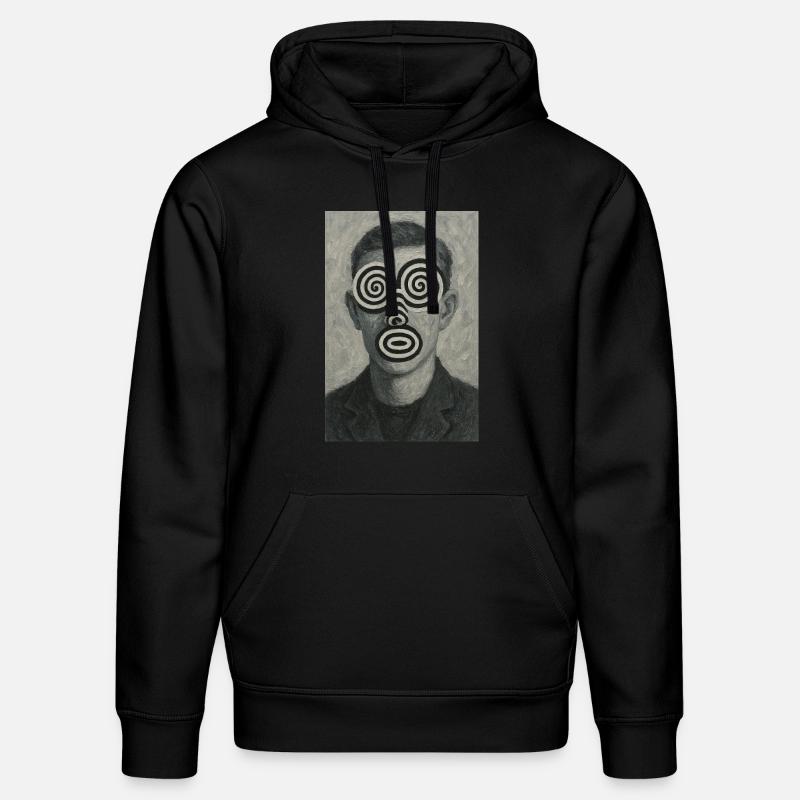 Illusion d’optique du visage - Sweat à capuche bio DRUMMER Stanley/Stella Unisexe - noir