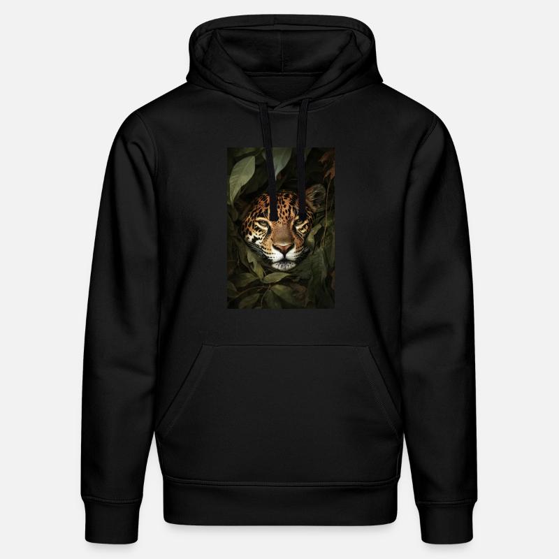 Jaguar caché dans la jungle - Sweat à capuche bio DRUMMER Stanley/Stella Unisexe - noir