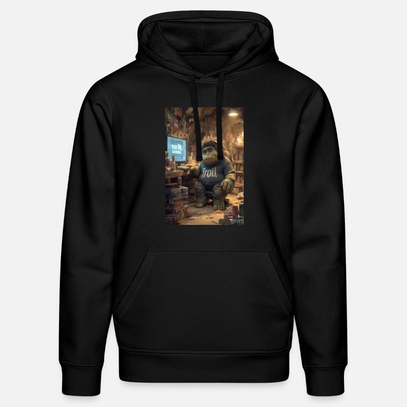 Internet-Troll wird gesperrt - Stanley/Stella Unisex Bio-Hoodie DRUMMER  - Schwarz