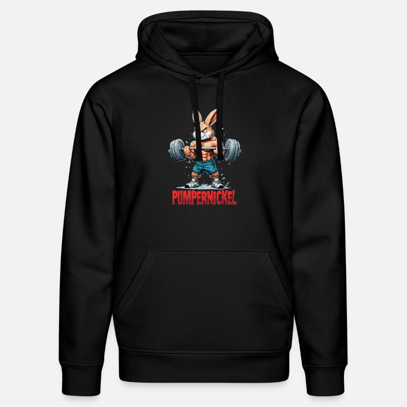 Pumpernickel - Lapin en musculation - Sweat à capuche bio DRUMMER Stanley/Stella Unisexe - noir