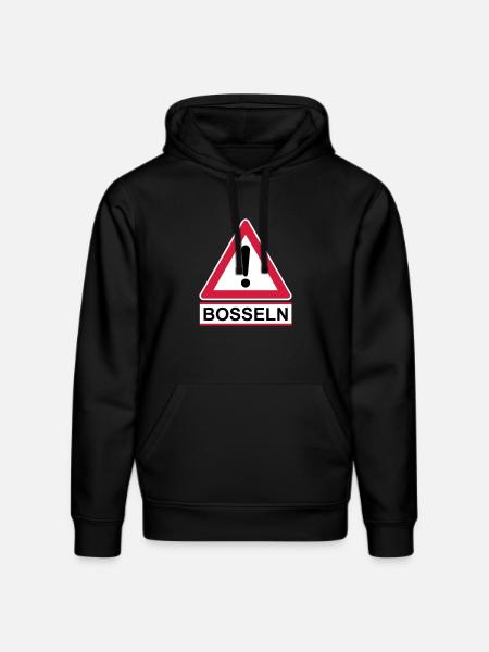 Achtung Bosseln - Stanley/Stella Unisex Bio-Hoodie DRUMMER  - Schwarz