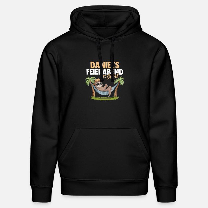 Faultier Daniel - Stanley/Stella Unisex Bio-Hoodie DRUMMER  - Schwarz