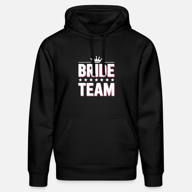 Brautteam Krone Team Bride - Stanley/Stella Unisex Bio-Hoodie DRUMMER  - Schwarz