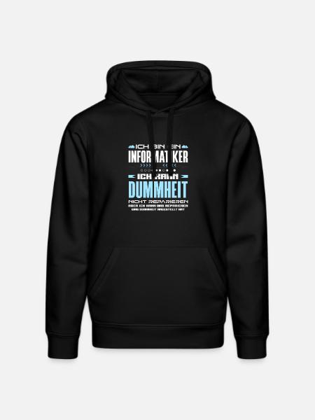 Informatiker Dummheit Reparieren - Stanley/Stella Unisex Bio-Hoodie DRUMMER - Schwarz