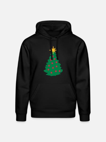 Christmas Tree - Stanley/Stella DRUMMER Unisex Organic Hoodie - black