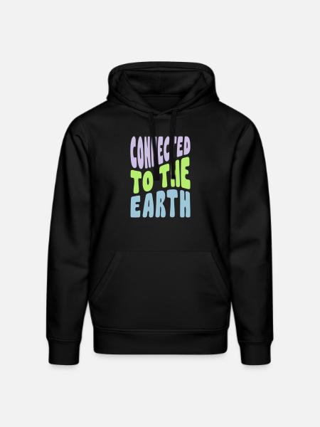 Connected to the Earth - Stanley/Stella DRUMMER Unisex Organic Hoodie - black