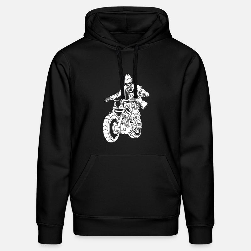 Motard de l'enfer (blanc) - Sweat à capuche bio DRUMMER Stanley/Stella Unisexe - noir