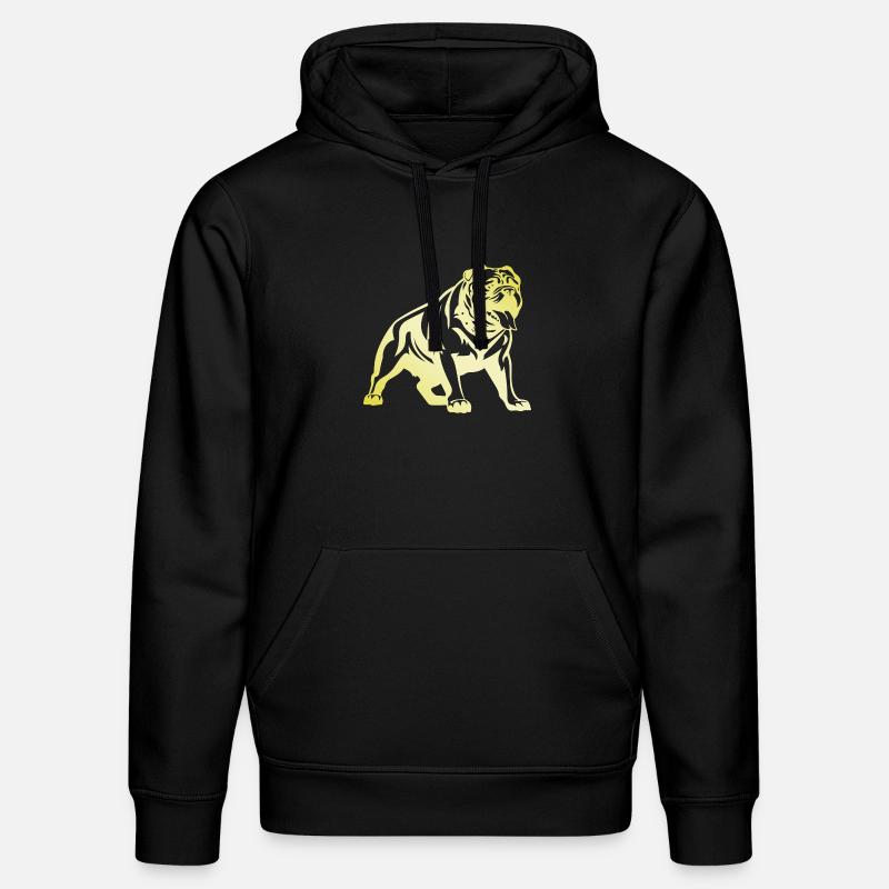 Silhouette de chien bouledogue - Sweat à capuche bio DRUMMER Stanley/Stella Unisexe - noir