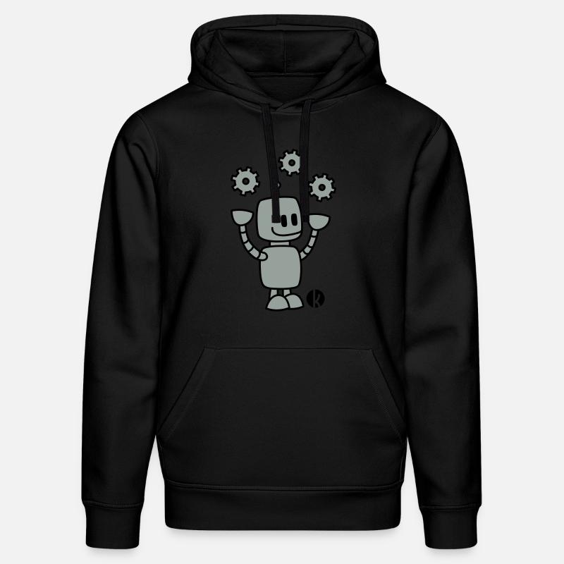 Happy Robot (2c) - Sweat à capuche bio DRUMMER Stanley/Stella Unisexe - noir