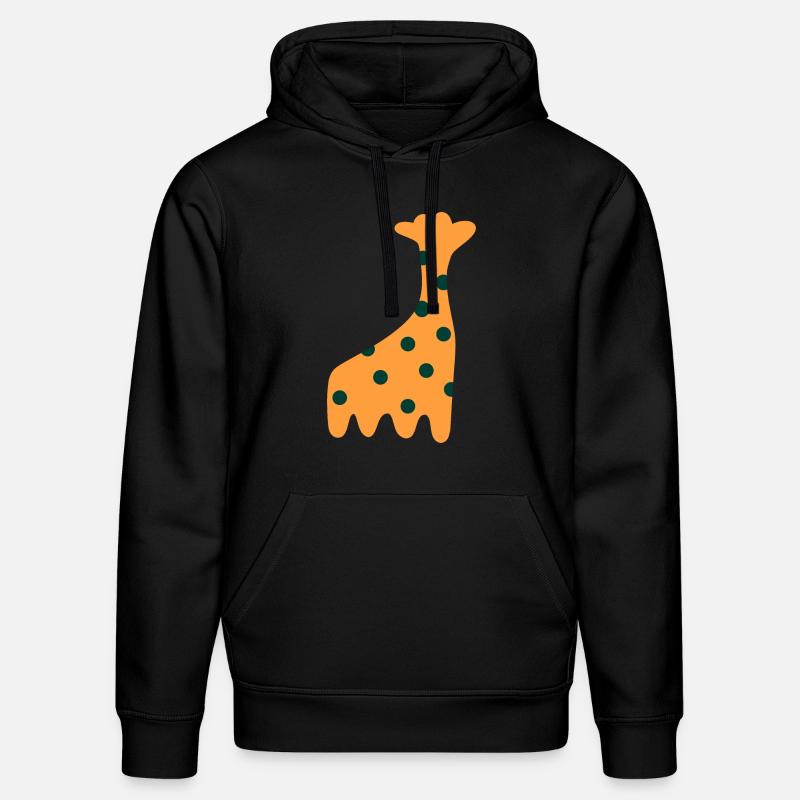 Mignonne girafe orange - Sweat à capuche bio DRUMMER Stanley/Stella Unisexe - noir