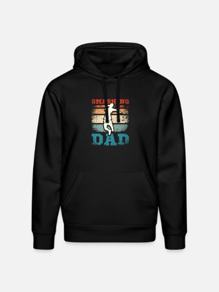 Father's day Smashing badminton dad - Stanley/Stella DRUMMER Unisex Organic Hoodie - black