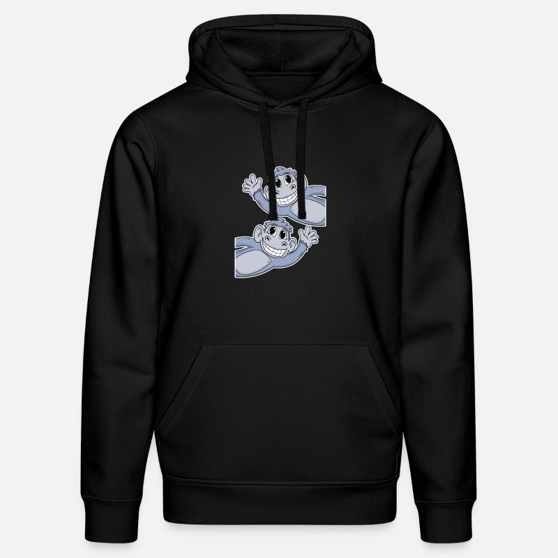 Monkey Monkey - Stanley/Stella DRUMMER Unisex Organic Hoodie - black