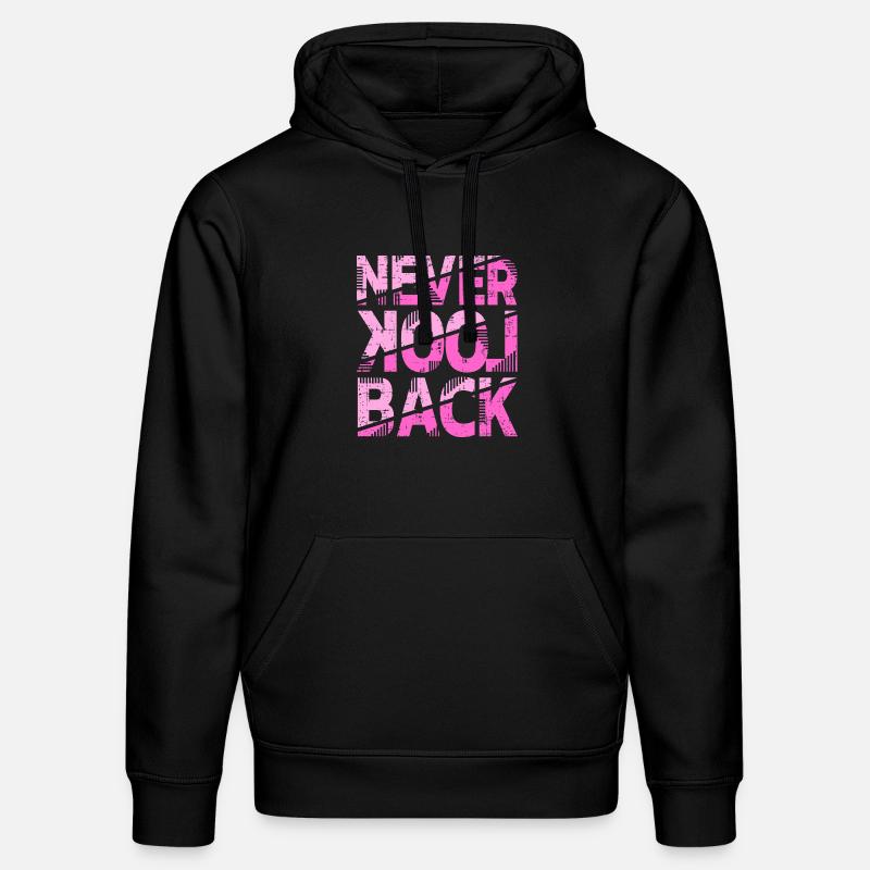 Never Look Back Motivationsdesign - Stanley/Stella Unisex Bio-Hoodie DRUMMER - Schwarz