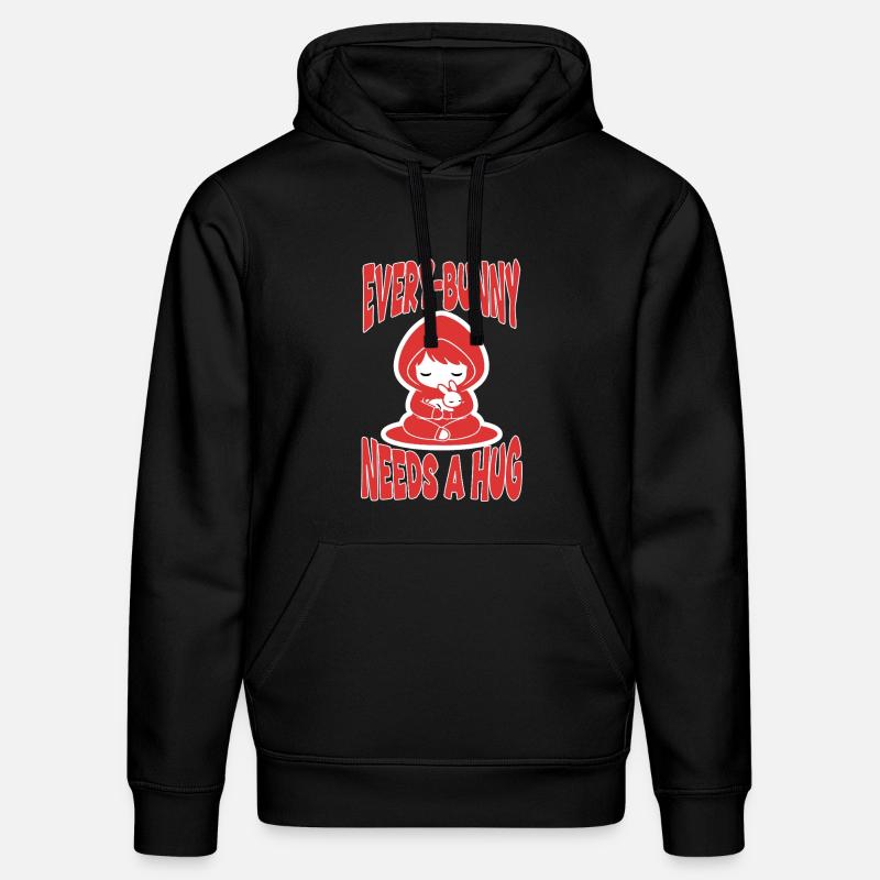 Lapin Hug Every-Bunny Manga Mignon - Sweat à capuche bio DRUMMER Stanley/Stella Unisexe - noir