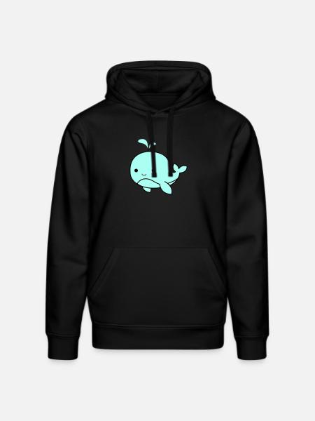 Baby Whale 02 - Stanley/Stella DRUMMER Unisex Organic Hoodie - black