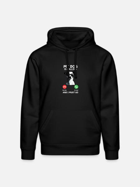 Dog Is Calling: Must Go - Stanley/Stella DRUMMER Unisex Organic Hoodie - black