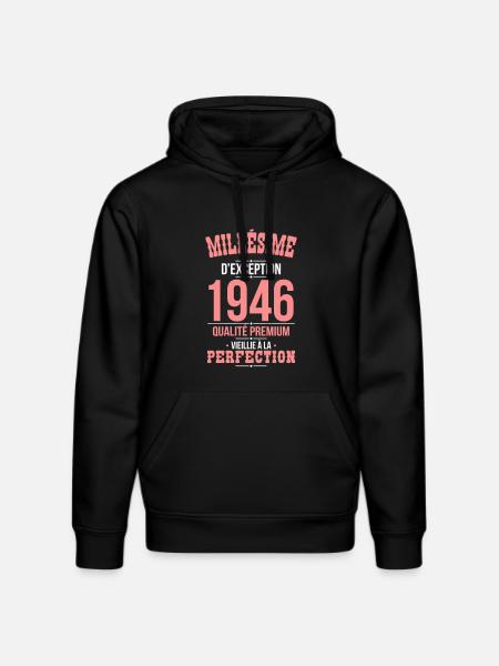 1946 – Millésime d’exception – Qualité premium - Sweat à capuche bio DRUMMER Stanley/Stella Unisexe - noir