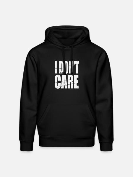 Don't Care Grunge Lettering - Stanley/Stella DRUMMER Unisex Organic Hoodie - black