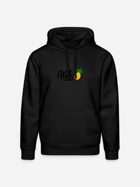 Aloha Pineapple - Stanley/Stella DRUMMER Unisex Organic Hoodie - black